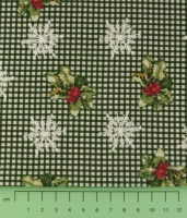 Fabric by the metre - 158 Christmas - Holly - Green